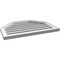 Ekena Millwork Octagonal Top Surface Mount PVC Gable Vent w/ 2"W x 1-1/2"P Brickmould Frame, 28"W x 20"H GVPOT28X2002SF - alternate 3